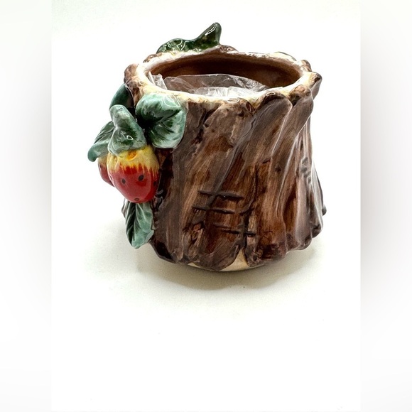 New Ceramic 3D Strawberry on Tree ATD Votive Candle 3” Cottagecore - Picture 4 of 8